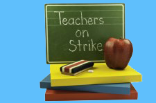 School's out as teachers strike